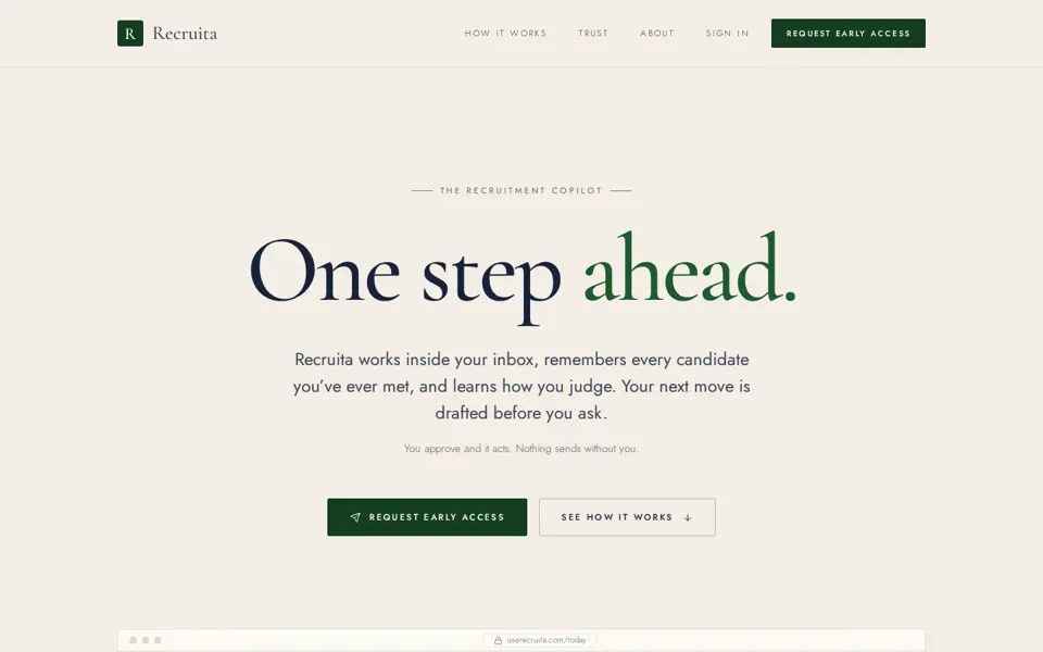 Recruita homepage